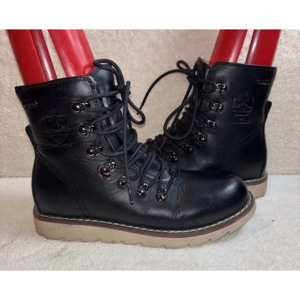 Royal Canadian Caplan Black Zip Boots Waterproof Men Size 8.5